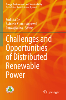 Paperback Challenges and Opportunities of Distributed Renewable Power Book
