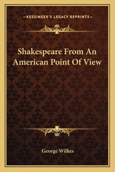 Paperback Shakespeare From An American Point Of View Book