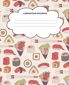 Japanese Composition Notebook: Blank Lined Cute Notebooks for Girls Teens Kids School Writing Notes Journal (7.5 x 9.25 in)