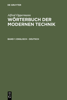 Hardcover Wörterbuch der modernen Technik, Band 1, Englisch - Deutsch [German] Book