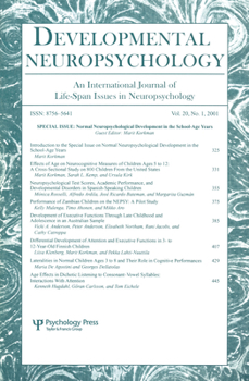 Paperback Normal Neuropsychological Development in the School-age Years: A Special Issue of developmental Neuropsychology Book