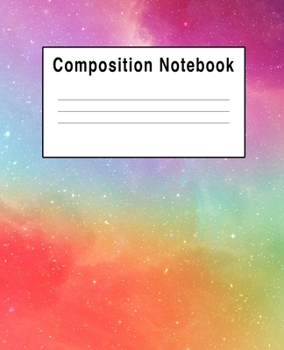 Paperback Composition Notebook: Iridescent Rainbow Space Book