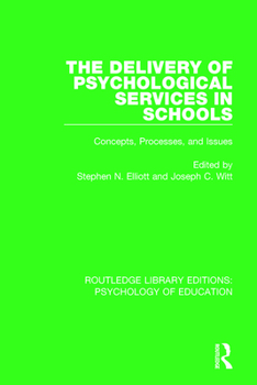 Paperback The Delivery of Psychological Services in Schools: Concepts, Processes, and Issues Book