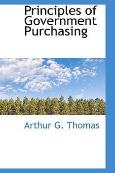 Hardcover Principles of Government Purchasing Book