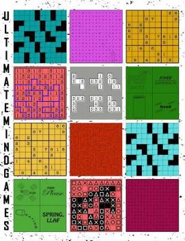 Ultimate Mind Games: Variety Brain Games for Every Day, Adult Activity Book, Word Plexer Puzzle, Sudoku, Cross-Number Puzzle, Mazes, Math Problem Search, Grid Pattern Search, Word Search