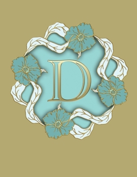 Paperback D: 100 Pages 8.5" X 11" Monogram Notebook College Ruled Line Paper Book