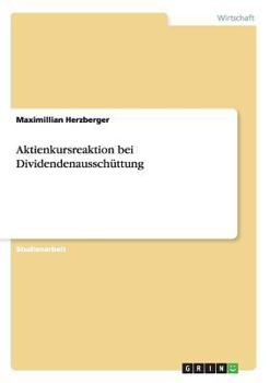 Paperback Aktienkursreaktion bei Dividendenausschüttung [German] Book