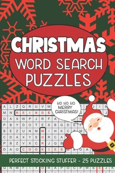 Paperback Christmas Word Search Puzzles: Seek and Find Word Circle Puzzle Book Holiday Seasonal Activity Book for Kids and Adults Book