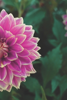 Journal: 150 Dot Grid Sheets, 6x9 Inches, Half Dahlia Flower, Plan Your Day and Organize Your Life, Tracker, Productivity Diary, Notebook (PINK)