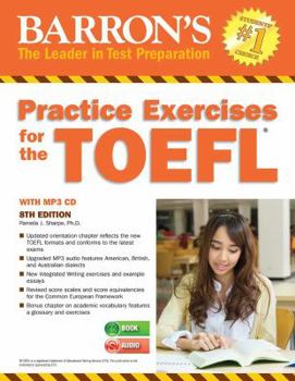 Paperback Practice Exercises for the TOEFL with MP3 CD [With MP3 CD] Book