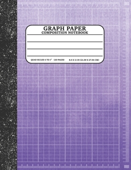 Graph Paper Composition Notebook: Math and Science Lover Graph Paper Cover Watercolor Purple (Quad Ruled 5 squares per inch, 120 pages) Birthday Gifts For Math Lover Teacher,Student Notebook