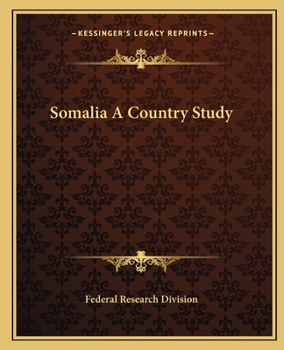 Paperback Somalia A Country Study Book