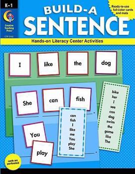 Paperback Build a Sentence, Grades K-1: Hands-On Literacy Center Activities [With Punch-Outs] Book