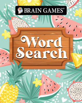 Paperback Brain Games - Take-Along - Word Search Summer-Themed Fruit Design Portable Puzzle Book