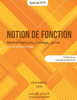 Paperback Notion de fonction: Mathématiques, collège, 3ème [French] Book