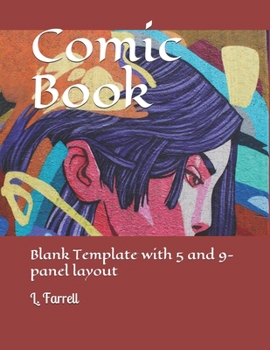 Paperback Comic Book: Blank Template with 5 and 9-panel layout Book