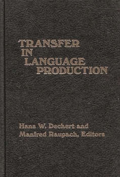 Hardcover Transfer in Language Production Book