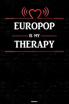 Europop is my Therapy Notebook: Europop Heart Speaker Music Journal 6 x 9 inch 120 lined pages gift