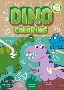 Paperback Dino Coloring: A Fully Recyclable Coloring Book