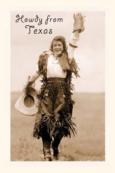 Paperback Vintage Journal Howdy from Texas, Waving Cowgirl Book