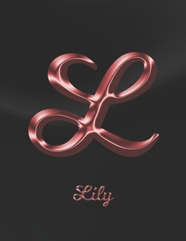 Lily: 1 Year Weekly Planner with Note Pages (12 Months) | Black Marble Rose Gold Pink Effect Letter L | 2020 - 2021 | Week Planning | Monthly ... | Plan Each Day, Set Goals & Get Stuff Done