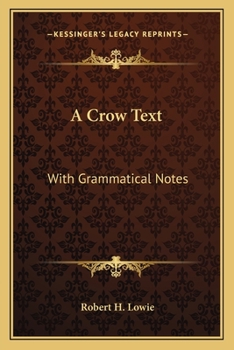 Paperback A Crow Text: With Grammatical Notes Book