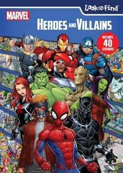 Paperback Marvel: Heroes and Villains Look and Find Book