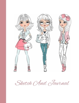 Sketch & Journal: Large Plain Paper Sketchpad & Notebook with Blank Paper to Draw on & Lined Paper to Write on (Fashion Sketch Pad for Drawing & Journaling, 8.5 x 11)