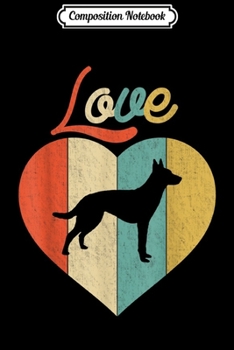 Composition Notebook: Vintage Retro Love Dutch Shepherd  Journal/Notebook Blank Lined Ruled 6x9 100 Pages