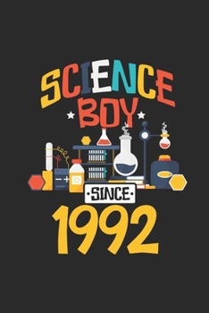 Paperback Science Boy Since 1992: Graph Ruled Notebook / Journal (6" X 9" - 5 X 5 Graph Ruled) - Science Student and Scientist Birthday Gift Idea Book