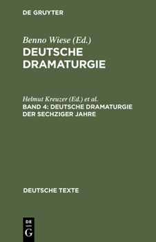 Hardcover Deutsche Dramaturgie, Band 4, Deutsche Dramaturgie der Sechziger Jahre [German] Book