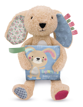 Misc. Sensory Snuggables Medium Plush Rabbit with Cloth Book