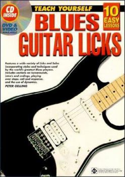 Paperback 10 Easy Lessons Blues Guitar Licks Book