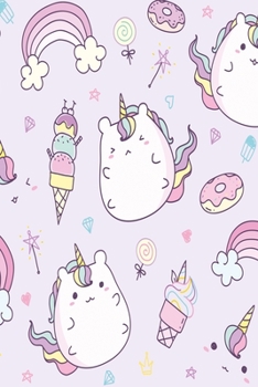 Paperback Kawaii lumpy unicorns 1: Chubby Unicorns Notebook graph paper 120 pages 6x9 perfect as math book, sketchbook, workbook and diary with Sweets Book