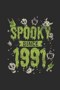 Spooky Since 1991: Graph Ruled Notebook – Journal for Birthday Gift Idea And Halloween Gift Idea