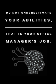 Paperback Funny Office Manager Blank College Ruled Line Paper Book