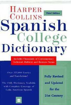 Hardcover HarperCollins Spanish College Dictionary 3rd Edition Book