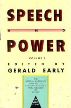 Paperback Speech And Power Volume 1 (Dark Tower Series) Book