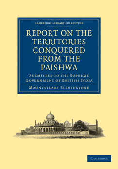 Paperback Report on the Territories Conquered from the Paishwa Book