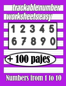 Paperback Trackable number worksheets easy: Easy Tracing number Book for Preschoolers Book
