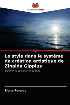 Paperback Le style dans le système de création artistique de Zinaida Gippius [French] Book