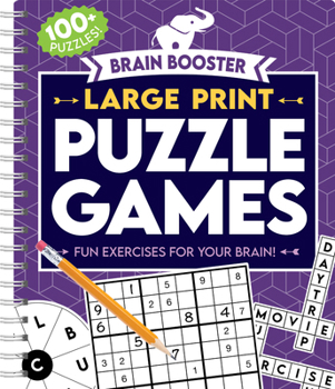 Spiral-bound Brain Boosters - Large Print Puzzle Games Book