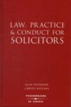 Hardcover Law, Practice and Conduct for Solicitors Book