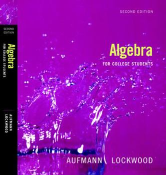 Hardcover Aufmann, Algebra for College Students 2e Book