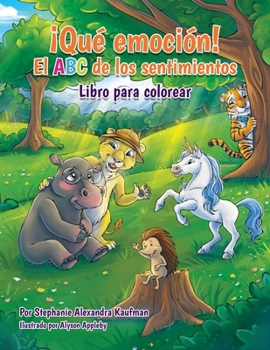 Paperback Qué emoción! El ABC de los sentimientos: Libro para colorear [Spanish] [Large Print] Book
