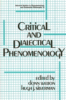 Paperback Critical and Dialectical Phenomenology Book