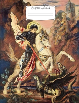 Dragon Composition Notebook: 8.5 x 11 Vintage fantasy art cover composition notebook / Journal 150 lined college ruled pages, dragon medieval softc