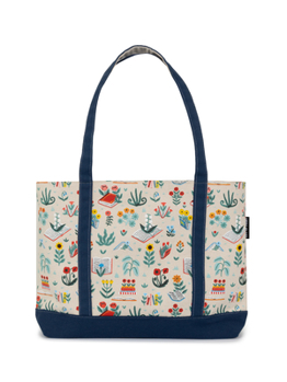 Misc. Books & Blooms Large Zippered Tote Book
