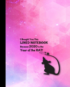 2020 Is The Year of The Rat: Purple Night Sky Notebook 8 x 10 inch College Ruled Composition Exercise Book 100 pages Lined Journal (2020 Year of the Rat Notebooks)
