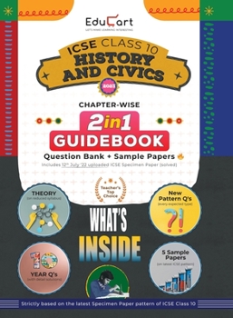 Paperback Educart ICSE Class 10 History and Civics Guidebook 2022-23 Question Bank + Sample Papers 2023 Exam (Including Previous 10 Years Questions) Book